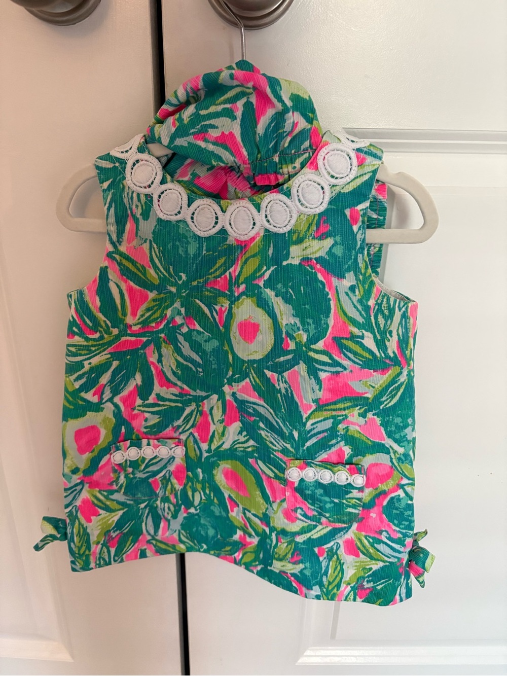 Lilly Pulitzer Pink & Green Guac Baby Dress